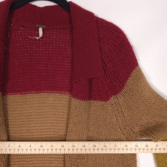 Free People Over The Rainbow Mohair Blend Cardigan Duster Sweater ITALY 🇮🇹 S/P - Picture 8 of 14